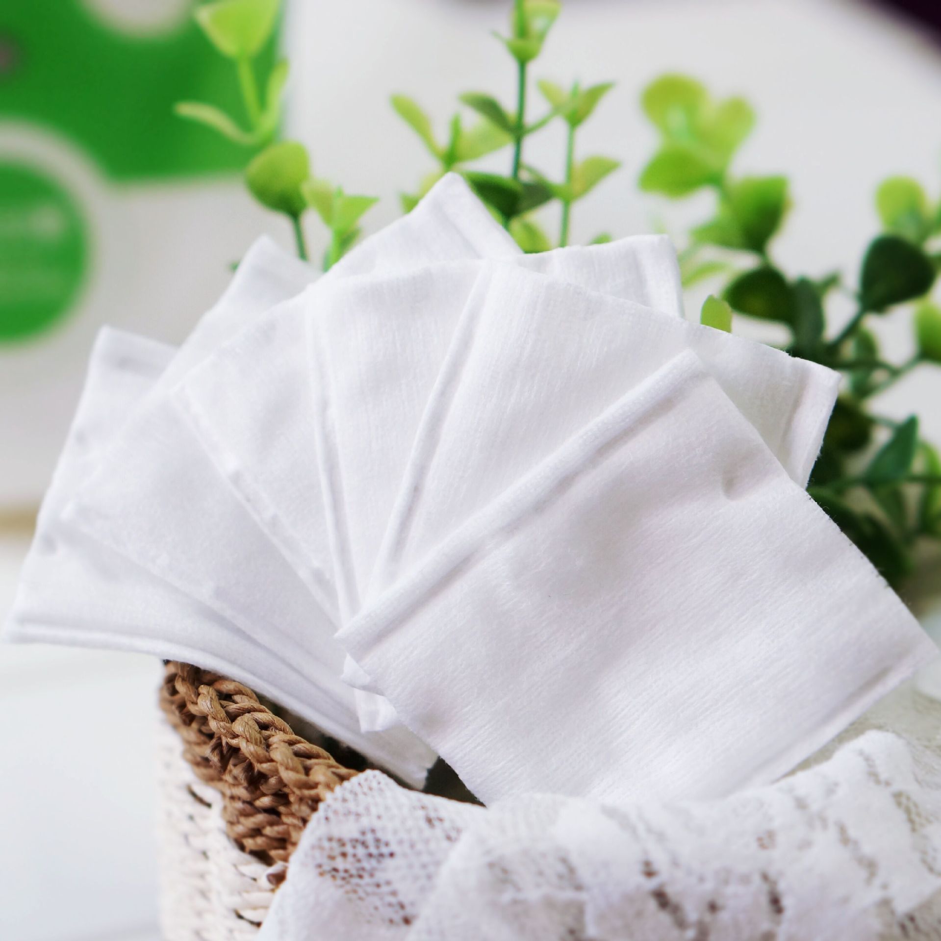 正品莱蔻插袋式化妆棉卸妆棉50片1包洁面补水双面双效买二送一包邮