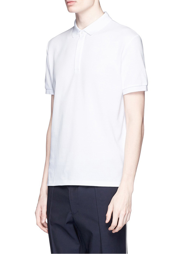 悦俊2016夏季新款商务短袖纯白色刺绣绣花定制polo衫