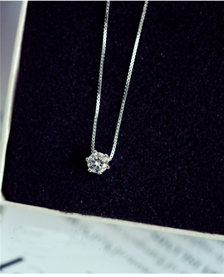 锆石曲筱绡同款项链女甜美锁骨链铜镀银简约日韩国学生百搭生日