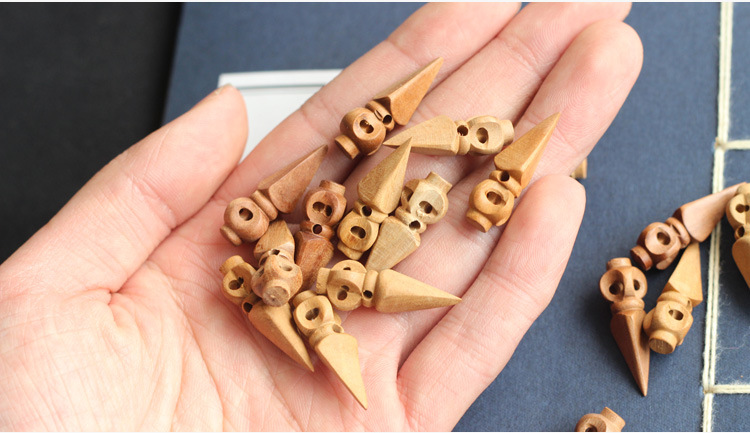 桃木金刚杵木质工艺品藏式法器小降魔杵手工diy饰品配件批发佛珠