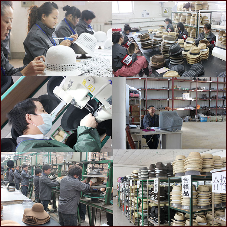 2017新款草帽 厂家直销批发羊毛毡帽 河北保定华艺帽业