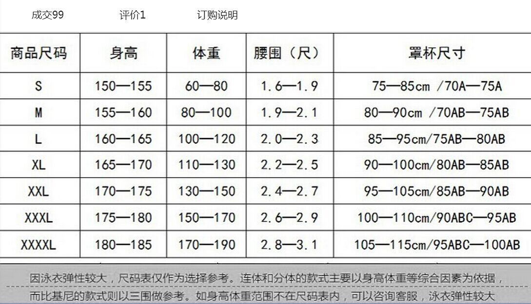 5-90cm m码:胸围87.5-90cm,腰围66-68.5cm,臀围92.5-99.