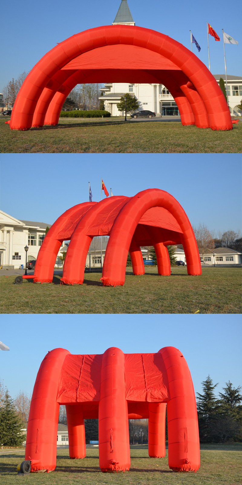 10米12米双拱连体充气拱门气模充气帐篷开业活动彩虹门批发