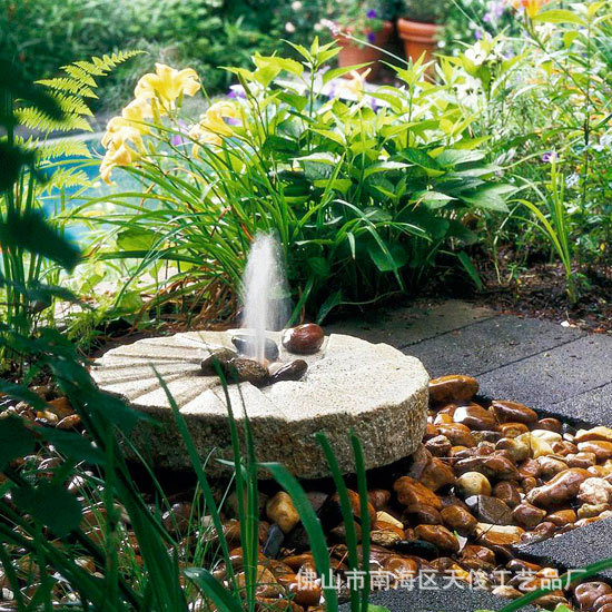 订制石钵流水景观 石雕流水喷泉 花园别墅小水景假山流水摆件