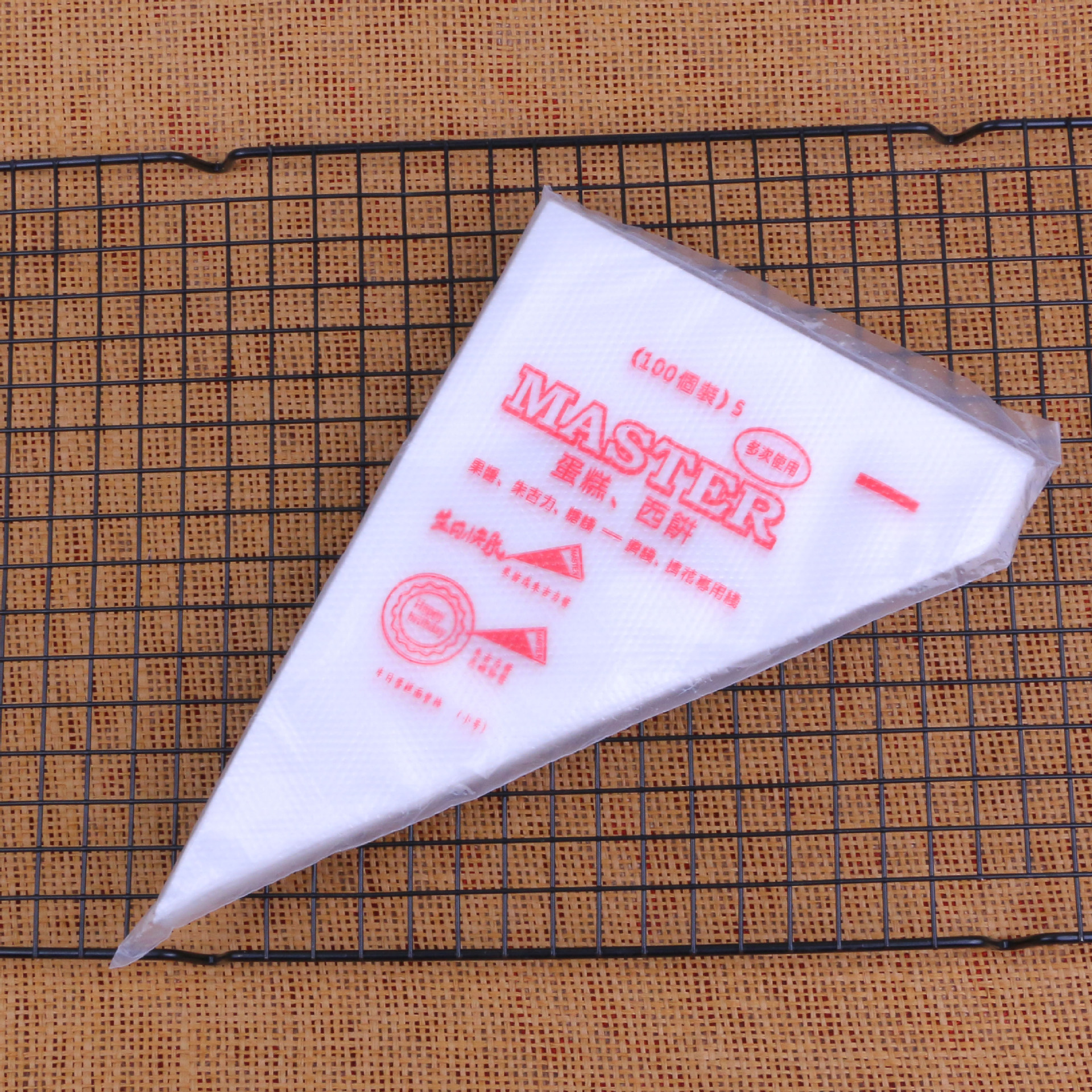 一次性红色裱花袋小号100只一包 特价批发厂家直销 量大价优mj-k4