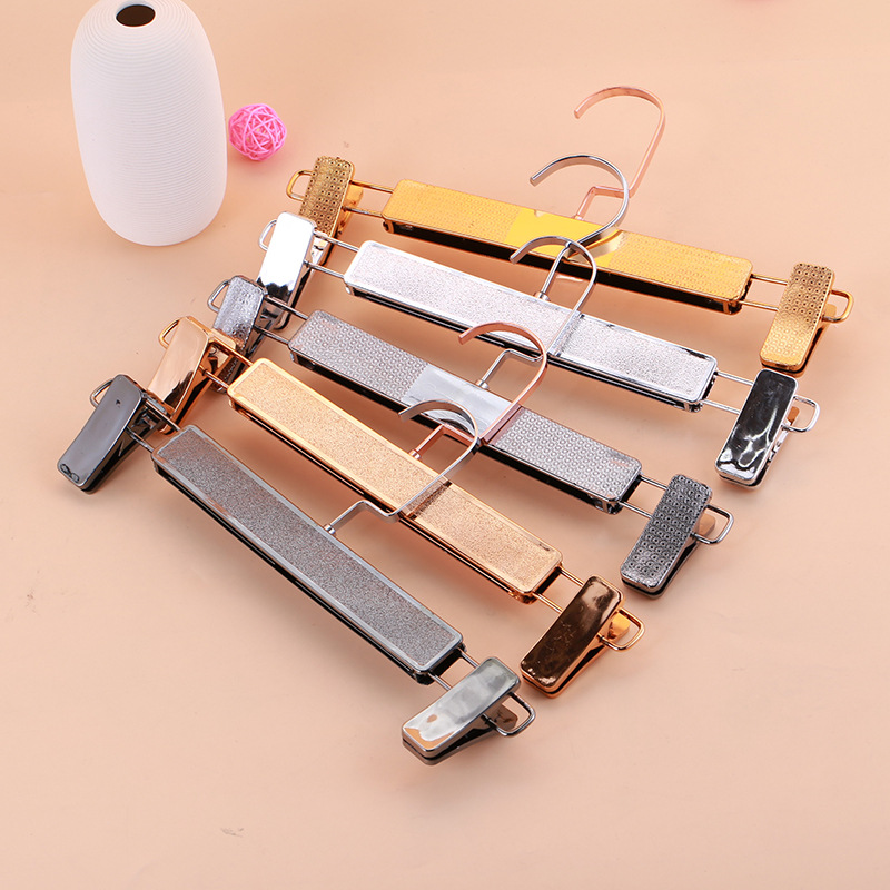 男女款金色防滑优质服装店 塑料西装婚纱衣架定制裤夹子衣架批发