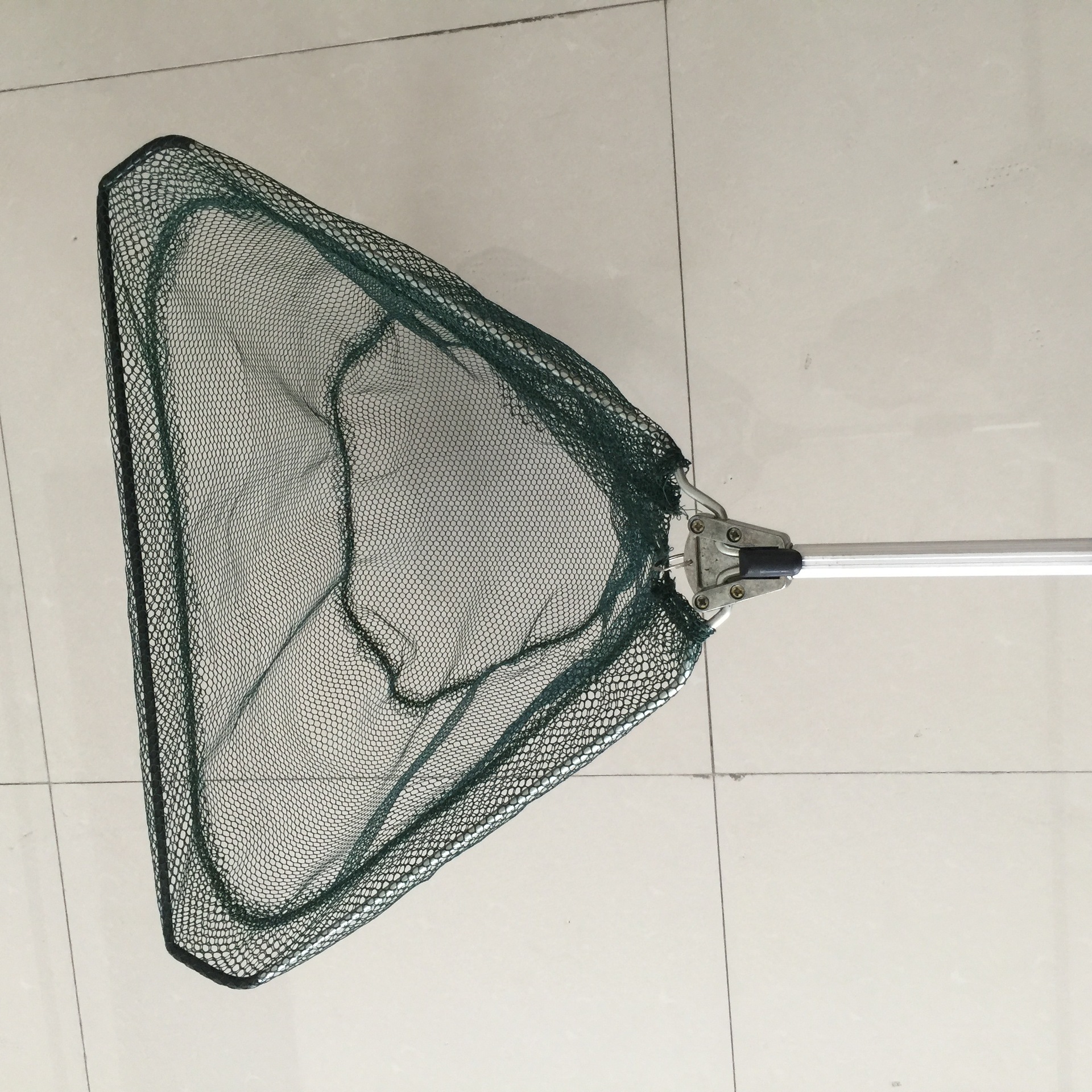 渔具厂家批发 1.5米1.7米1.9米2.1米铝合金抄网密眼三节捞鱼网