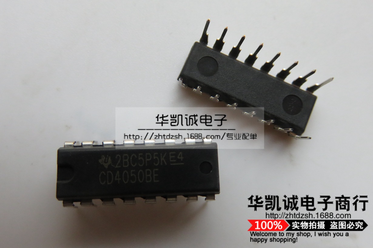 全新cd4050 cd4050be 六同相缓冲/变换器 dip-16全新原装可直拍