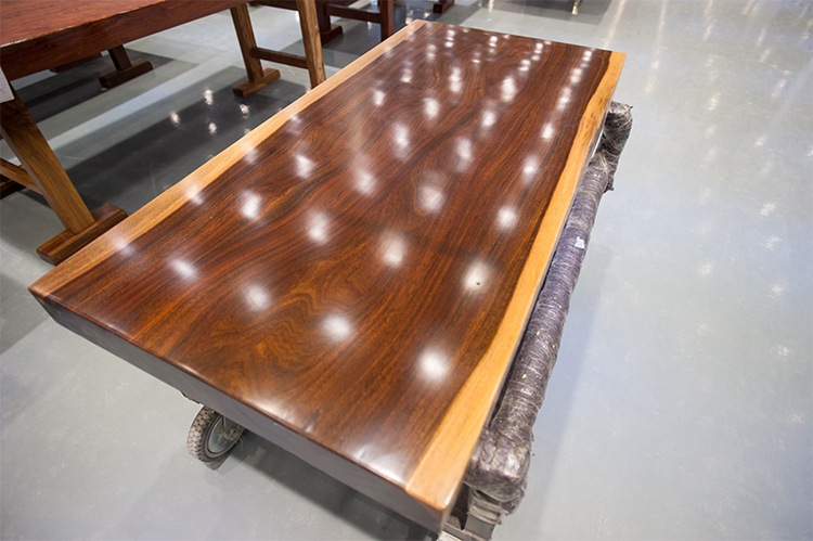 非洲菠萝格大板 整块实木原木大板桌 商务办公家具批发150*75*10