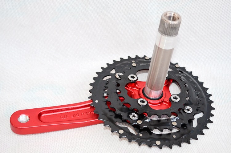 ixf山地自行车中空一体牙盘曲柄变速齿盘10速30速兼容9速大牙盘