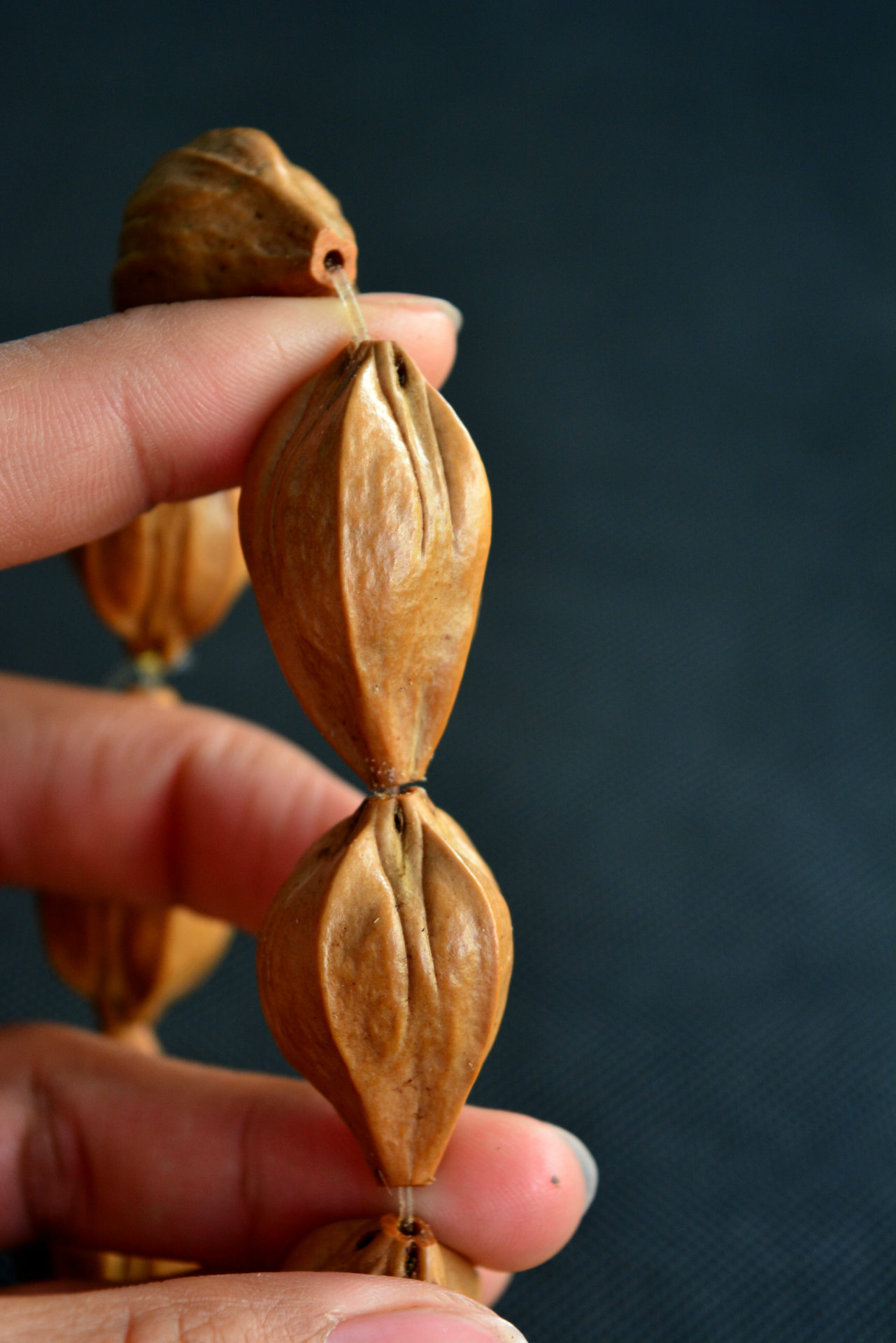 承宣核雕 纯手工橄榄核老料四花怪籽手串 橄榄胡工艺品 文玩把件