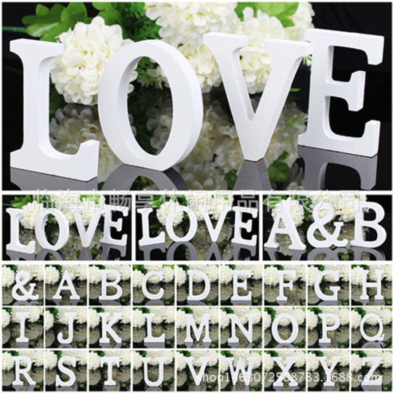 婚庆用品 工艺品 字母摆件 婚礼道具 节日礼物 儿童识字 英语玩具