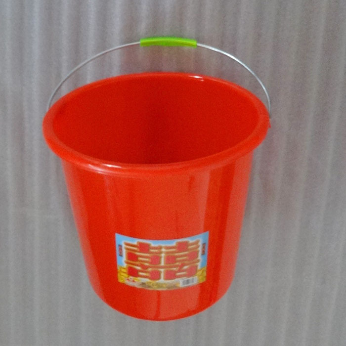 囍字中号水桶 牛筋塑胶水桶 耐摔塑料桶 家用储水批发