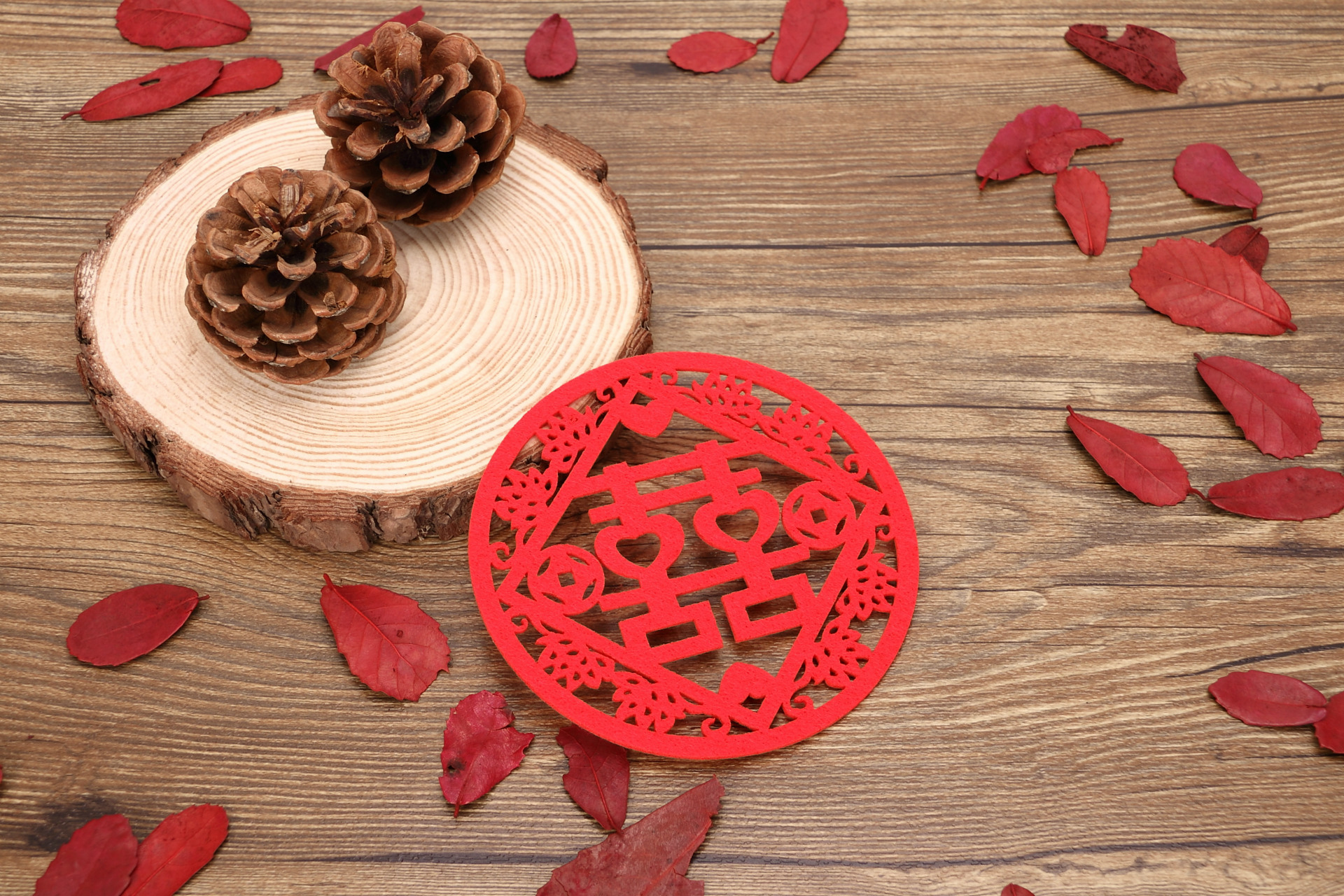 批发定制结婚用品喜字大号婚庆喜字贴婚庆用品双喜杯垫摆件