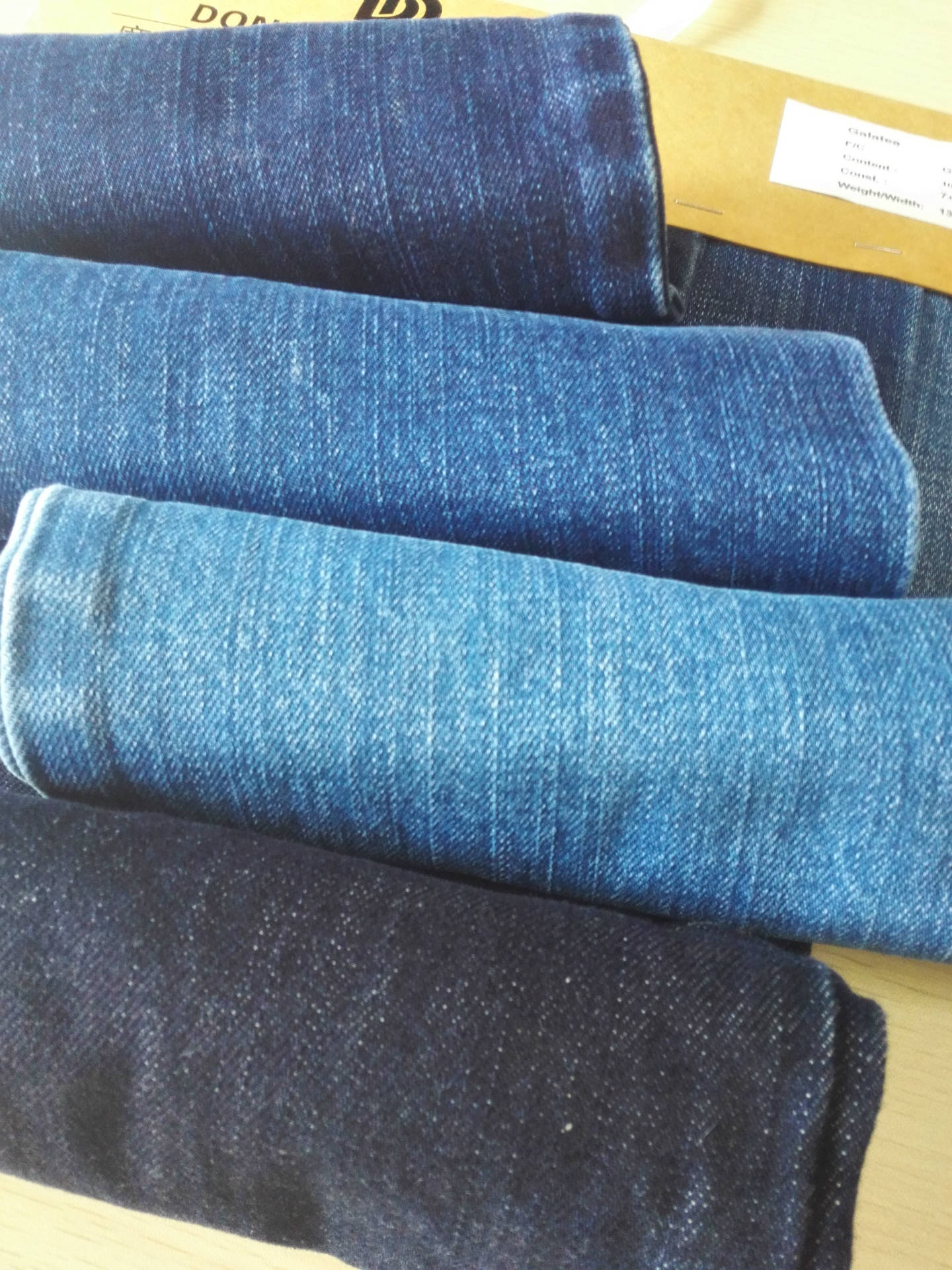现货土耳其进口新版高档全棉无弹蓝色竹节牛仔布面料丹宁布denim