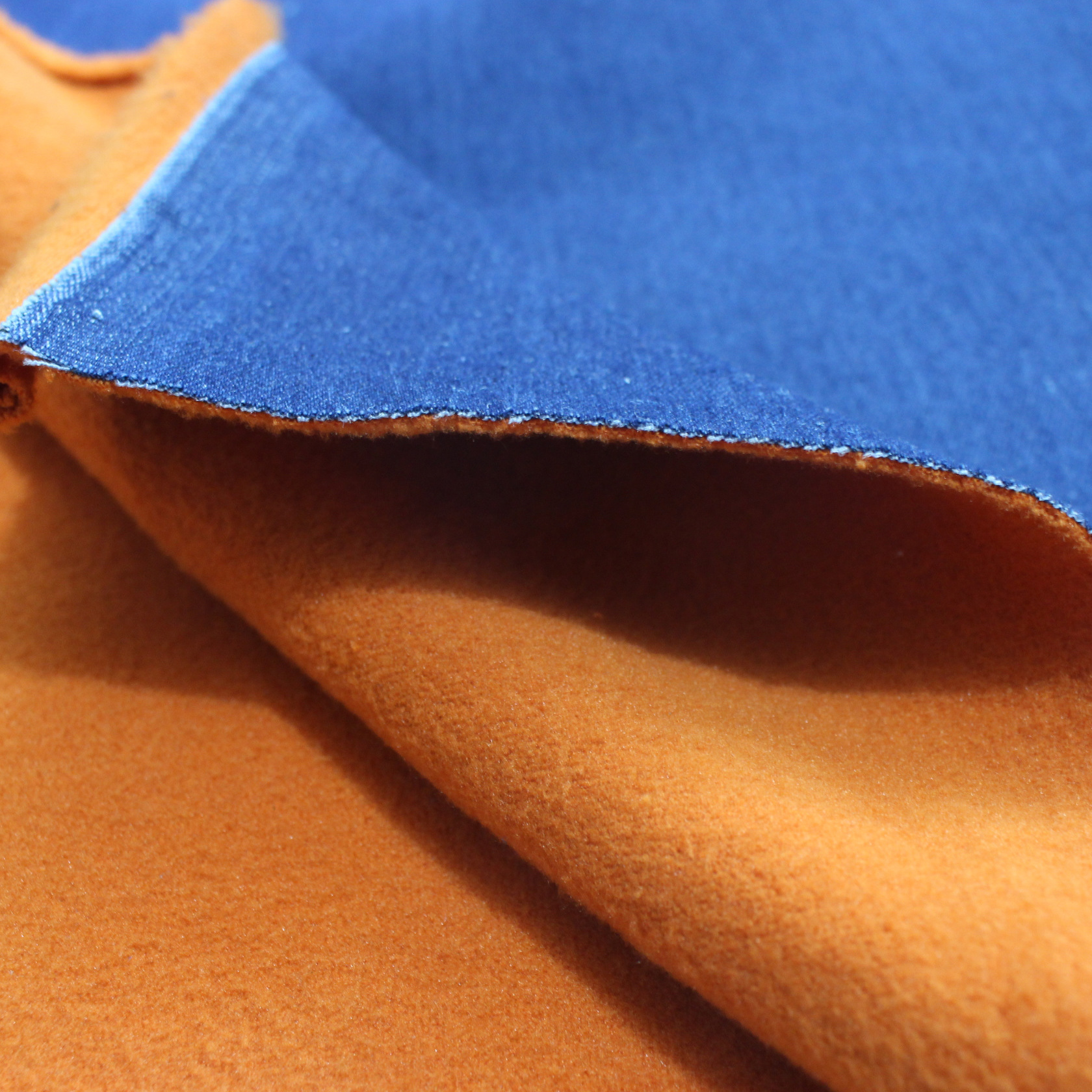 复合牛仔面料 绒布复合牛仔布 加厚 冬季 牛仔布 加绒 牛仔面料