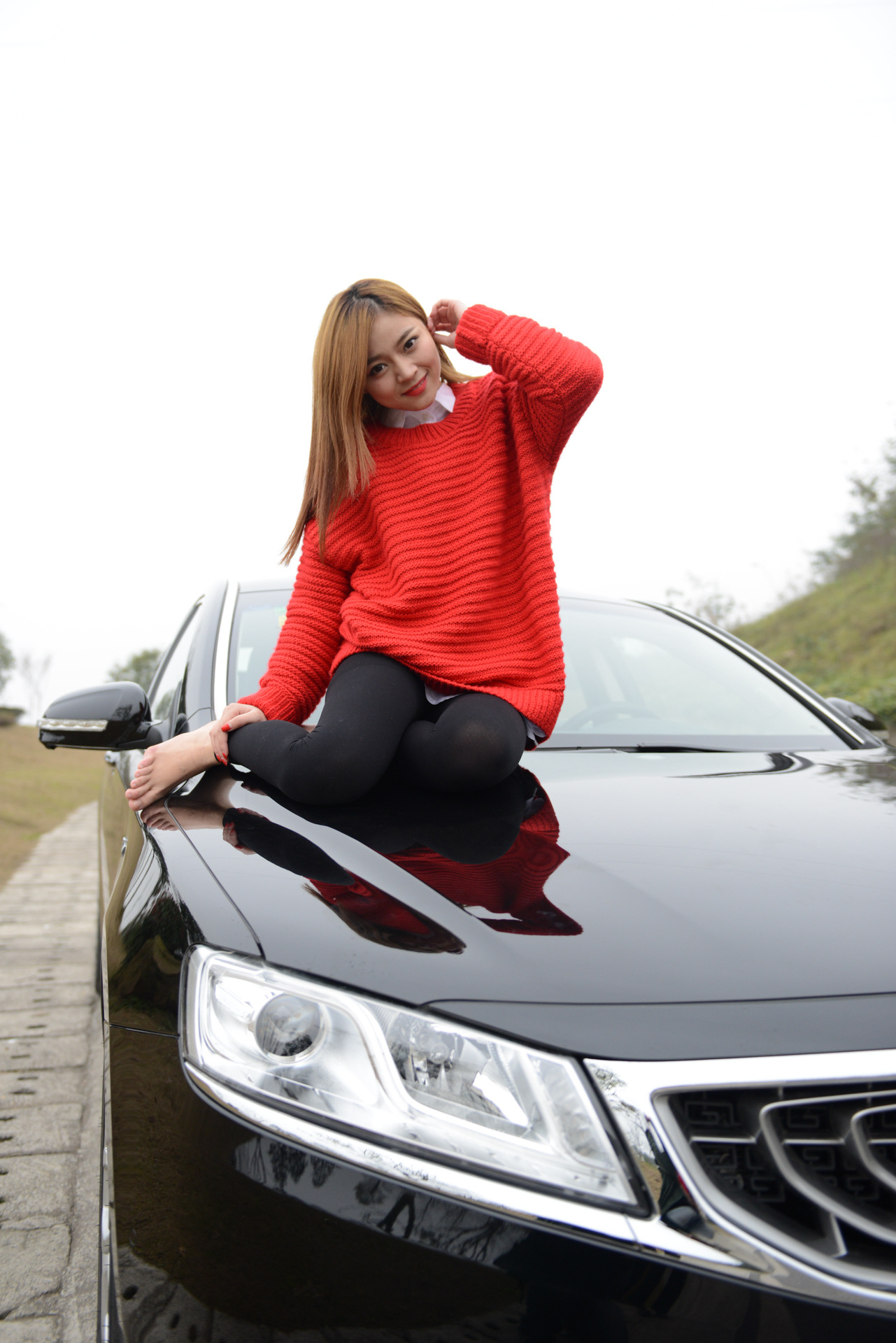 【媳妇车模】新年喜提爱车,媳妇变身博瑞车模