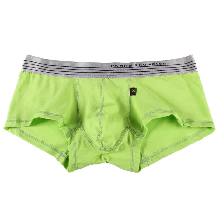 男士纯色内裤批发 平角外贸 纯棉 内裤 宽边男士低腰性感内.