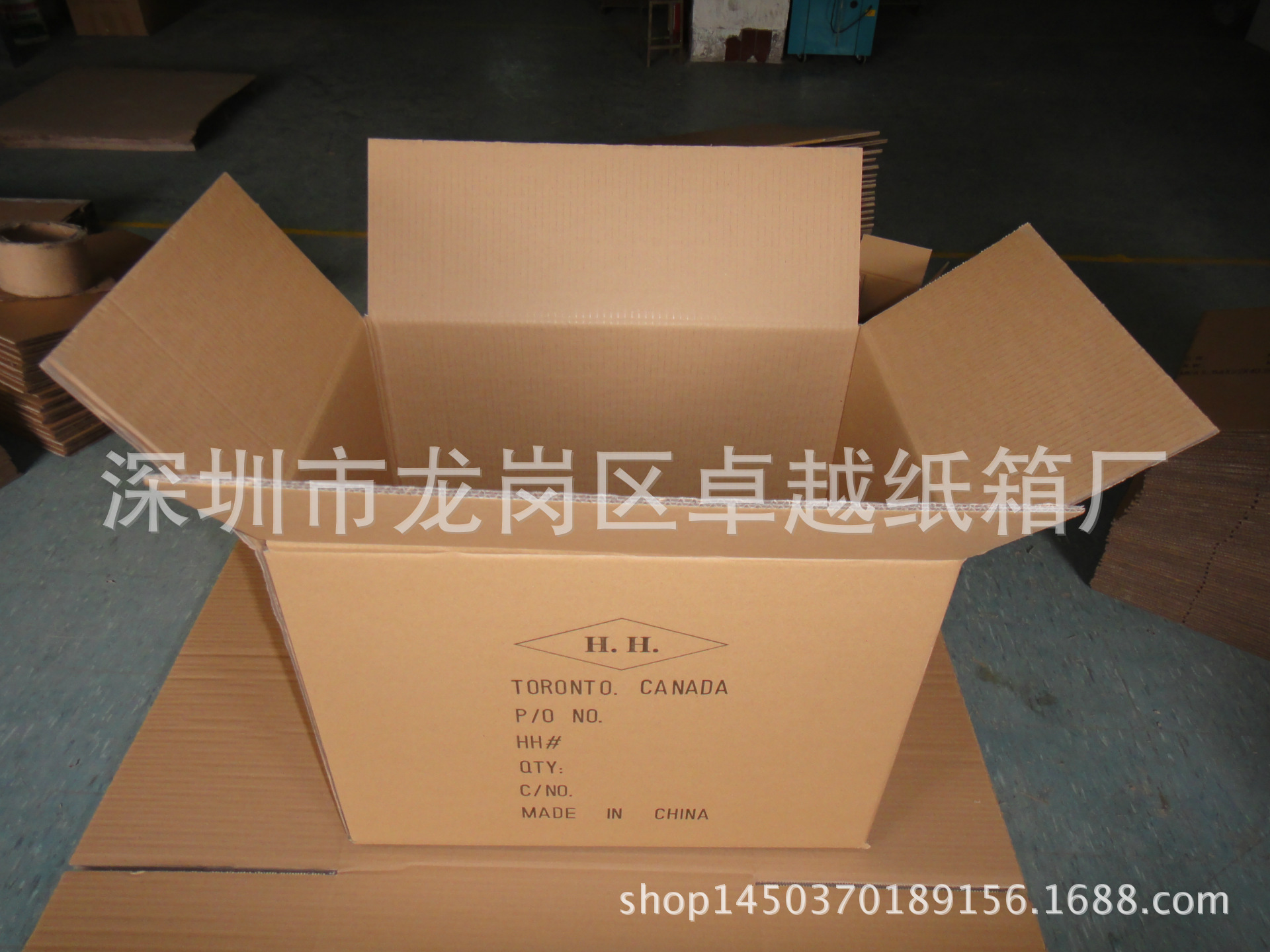 深圳龙岗龙东同乐义乌出口标准纸箱箱唛清晰加强芯定制纸箱平价
