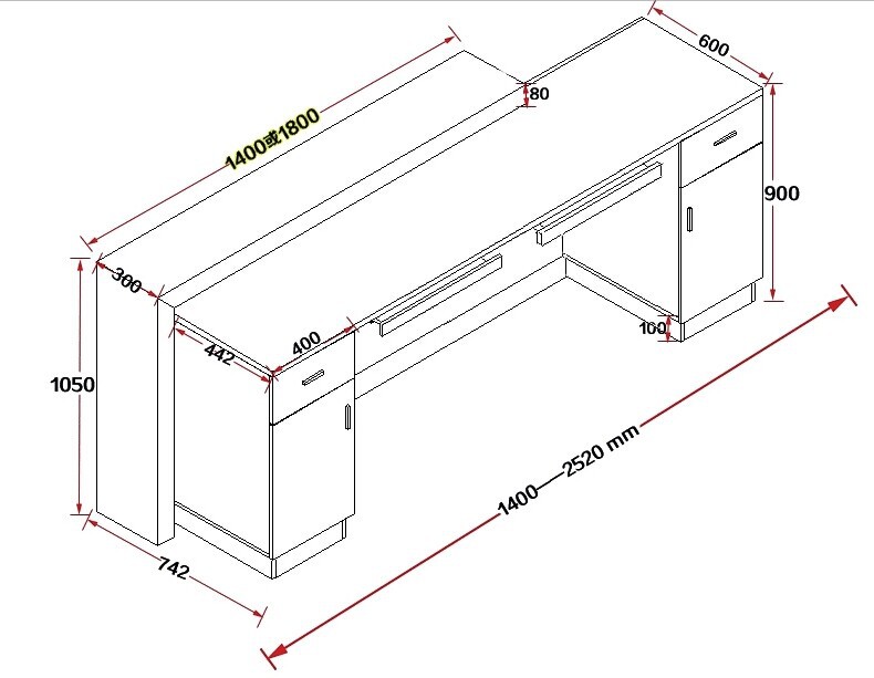 板式多功能服务台 时尚创意接待台 高档公-办公案,台