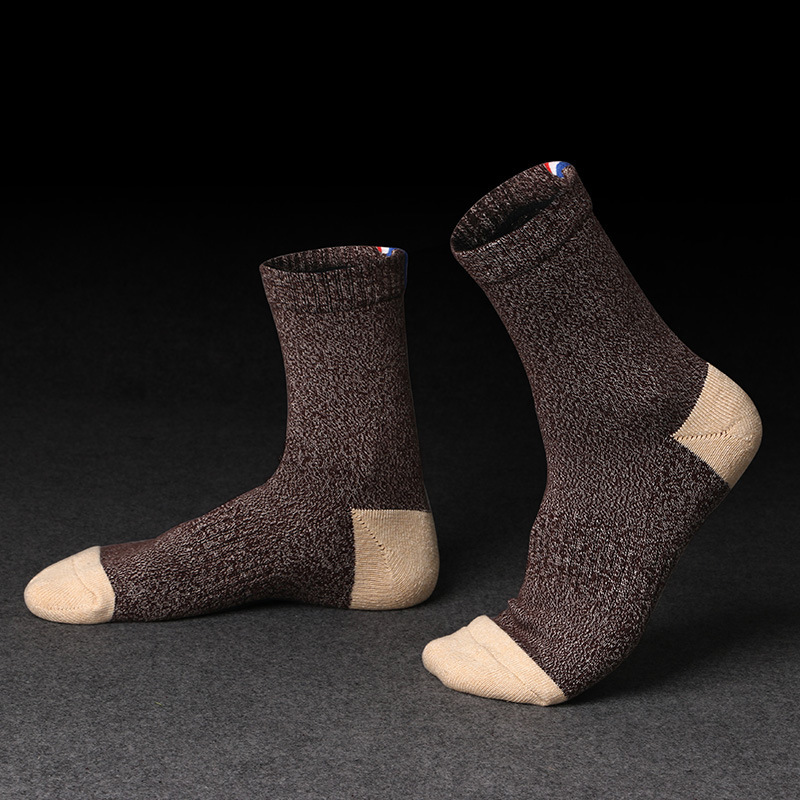 Towel Bottom Mid-Calf Men's Socks Sole Heel Terry Socks Thickened Warm Leisure Cotton Socks for Men