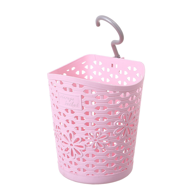 Home Kitchen Multi-Purpose Draining Basket Plastic Fashion Creative Flower Vine Storage Hanging Basket Boutique Hook Storage Basket