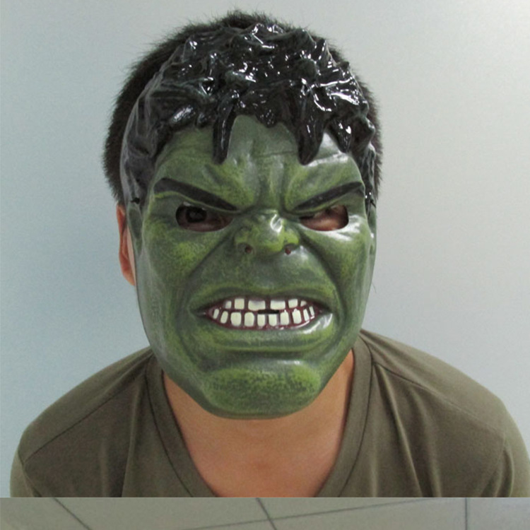 儿童面具cos复仇者联盟绿巨人面具万圣节 卡通表演酒吧恐怖道具