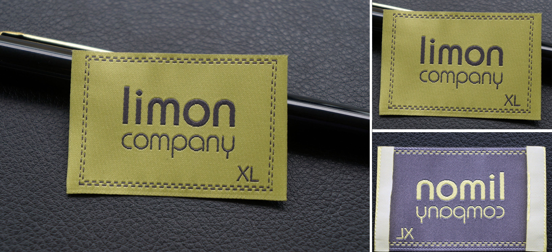 服装领标童装棉织标侧标高密超切缎面布标对折标织唛商标主唛批发