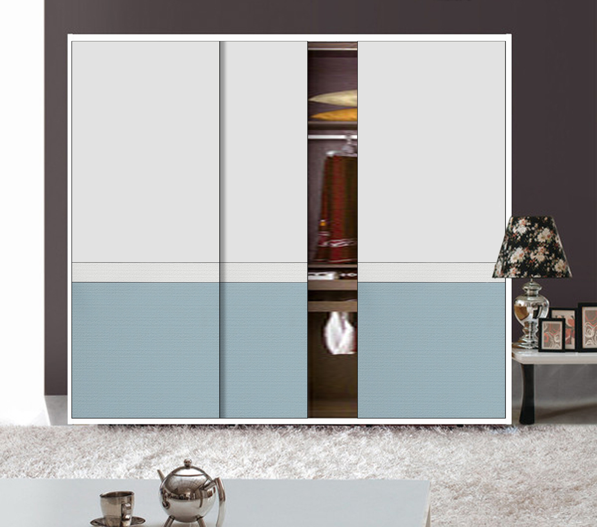 雕刻吸塑简欧衣柜门艾薇拉