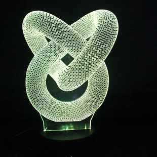抽象立体环形3d立体视觉灯 触摸变色小夜灯 礼品台灯