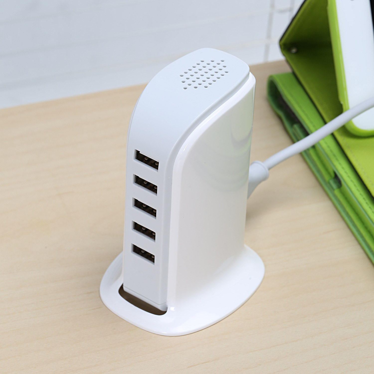 厂家批发手机帆船立式5usb 手机平板充电器 5v4a5口usb座式充电器