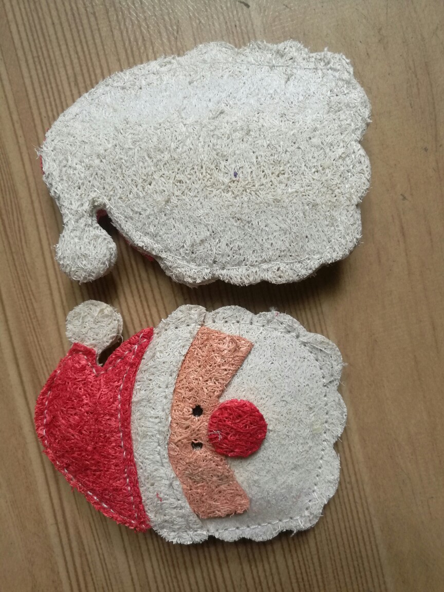 丝瓜络圣诞玩偶 圣诞节用丝瓜络宠物玩具工艺用品diy丝瓜络