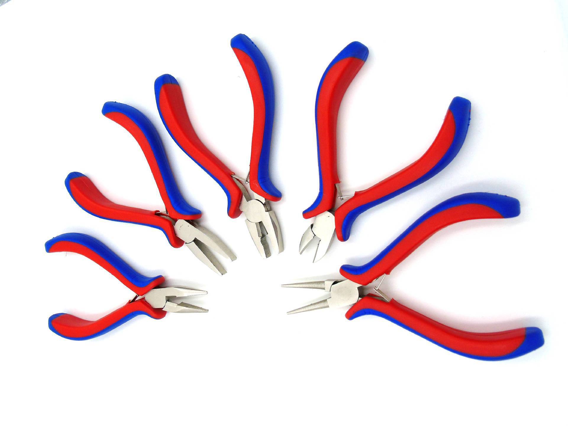 5寸圆嘴钳 镍铁表面 双色柄