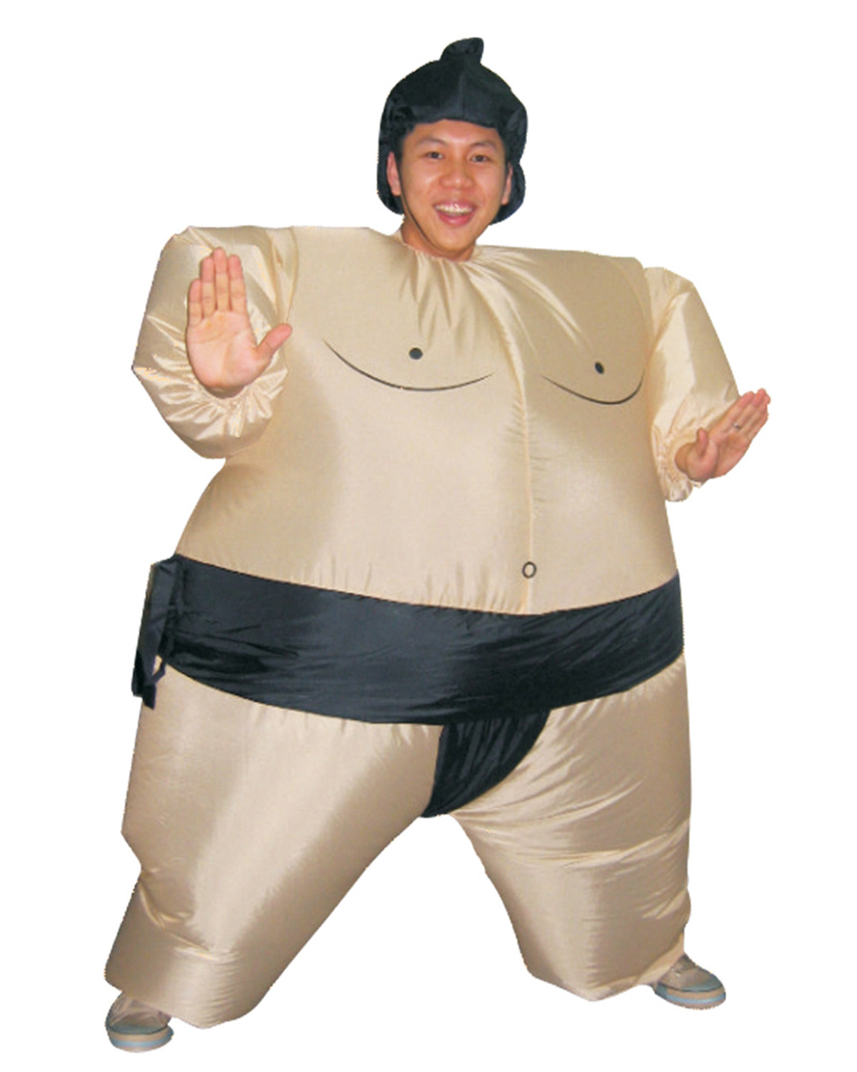 万圣节充气纯色蒙面人舞会派对道具搞笑胖子充气服充气人偶连体衣