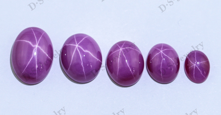 广西梧州人造宝石加工裸石3aaa级星光红宝旦形圆形厂家批发直销