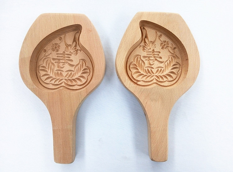 中号寿桃馒头面食品磕子月饼南瓜饼蛋糕巧果面花模子烘焙模具木质