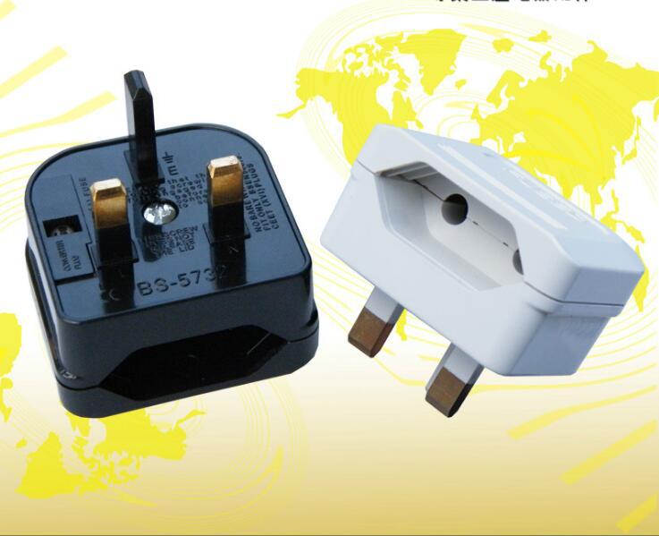 英规英标bs-5732英式插头 欧式两圆转英式 可拆卸 带保险丝13a