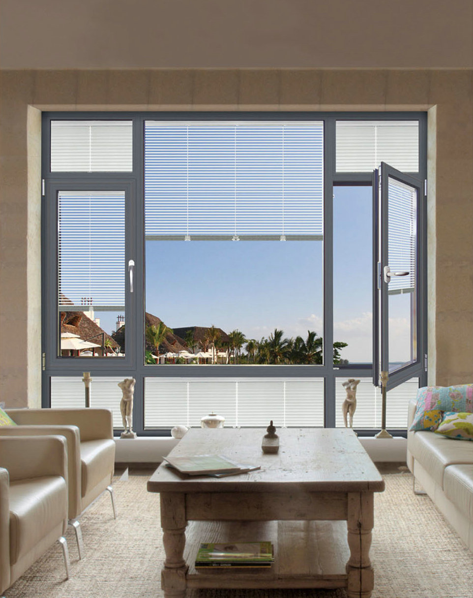 双鼎国际门窗65断桥窗纱一体平开窗