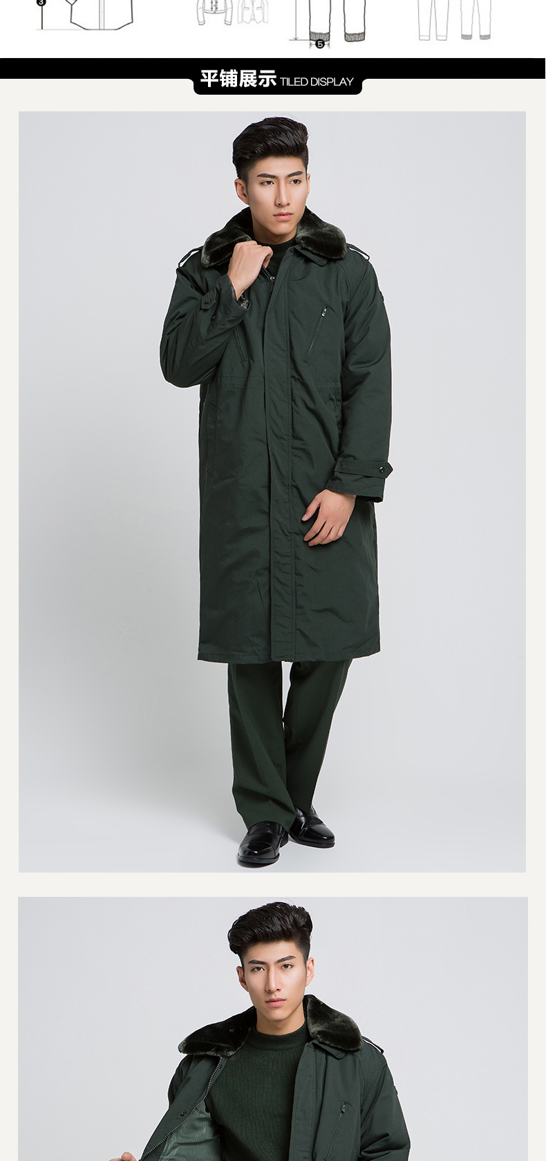 陆士兵常服大衣温区棉大衣军官棉大衣常服防寒棉大衣批发