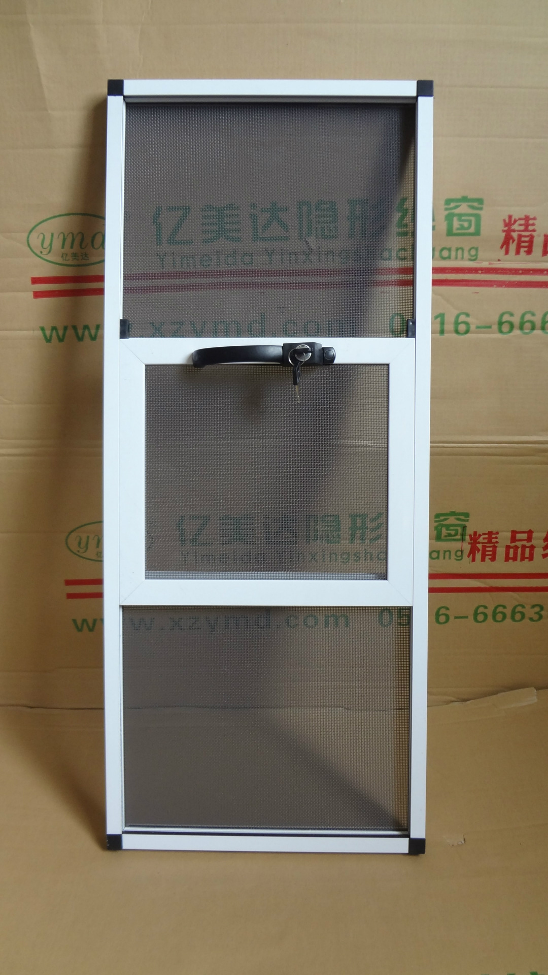 小型三推金刚网型材纱窗 安全防护防盗纱窗