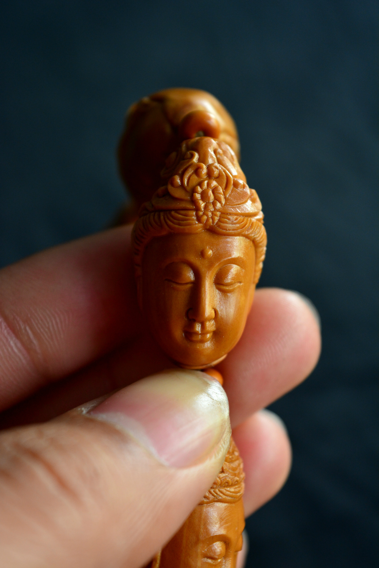 承宣核雕 纯手工橄榄核雕刻观音手串 橄榄胡手串手链文玩把玩批发