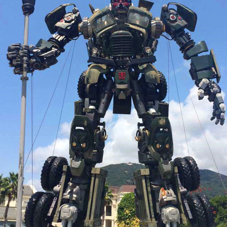 3米变形金刚关公钢雕机器人活动展览模型出售预定定制