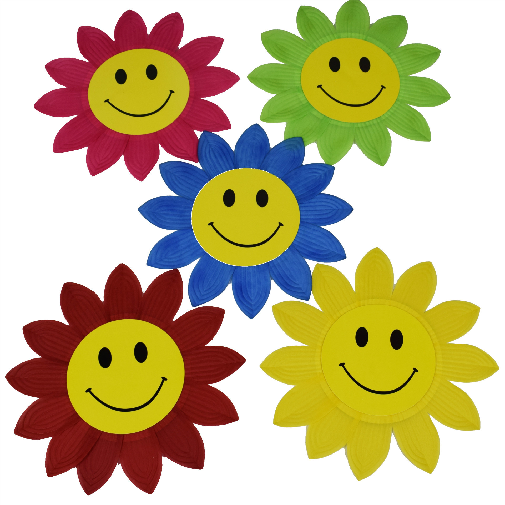 供应七彩笑脸道具花学校运动会开幕式道具幼儿园舞蹈表演大合唱品