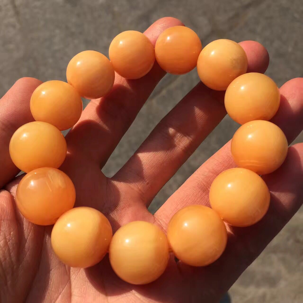 精品野山龟手串天然黄金甲山龟佛珠手串1425mm手串酒红色