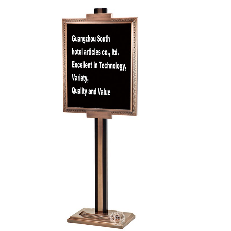 厂家直供 南方酒店用品 古铜立式指示牌 长隆海洋王国定制迎宾牌