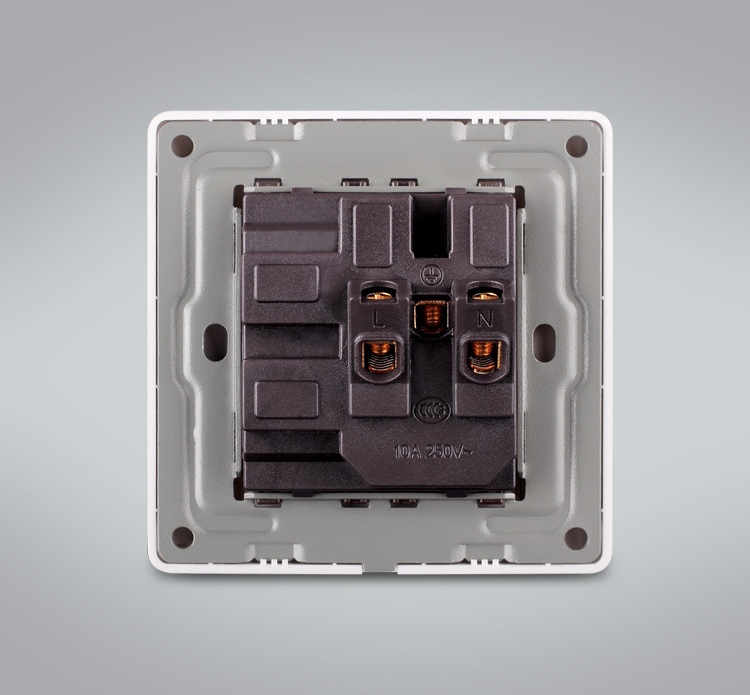 厂家直销欧普电工墙壁开关插座86型暗装雅白七孔电源插座7孔