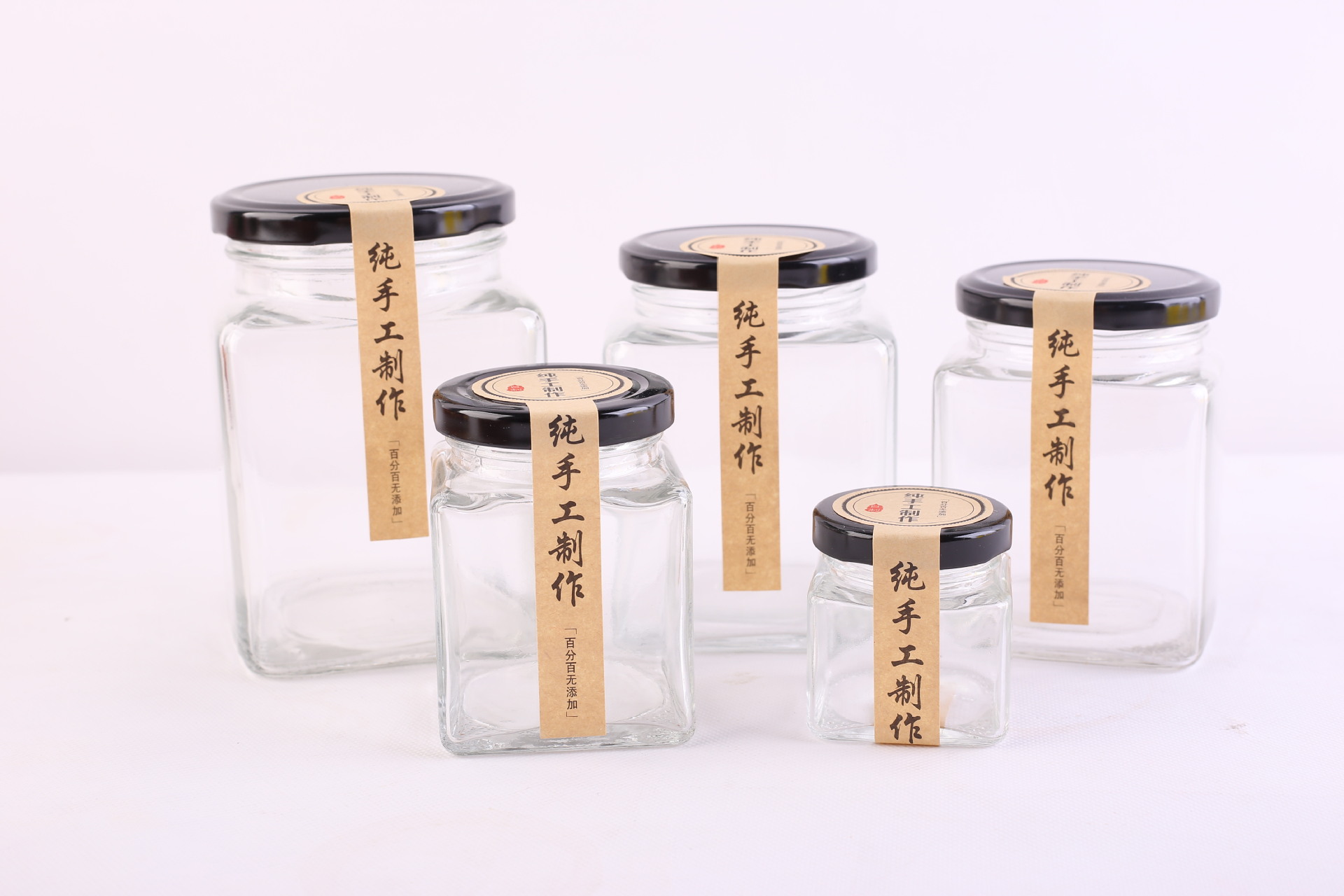 六棱玻璃瓶 蜂蜜包装瓶 无铅果酱瓶子批发燕窝瓶酱菜瓶