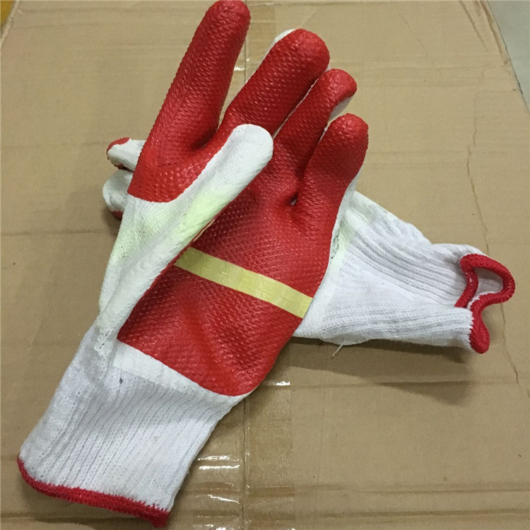 正品批发 蓝色牛郎星胶片手套劳保防护涂胶浸胶耐磨耐用防割手套