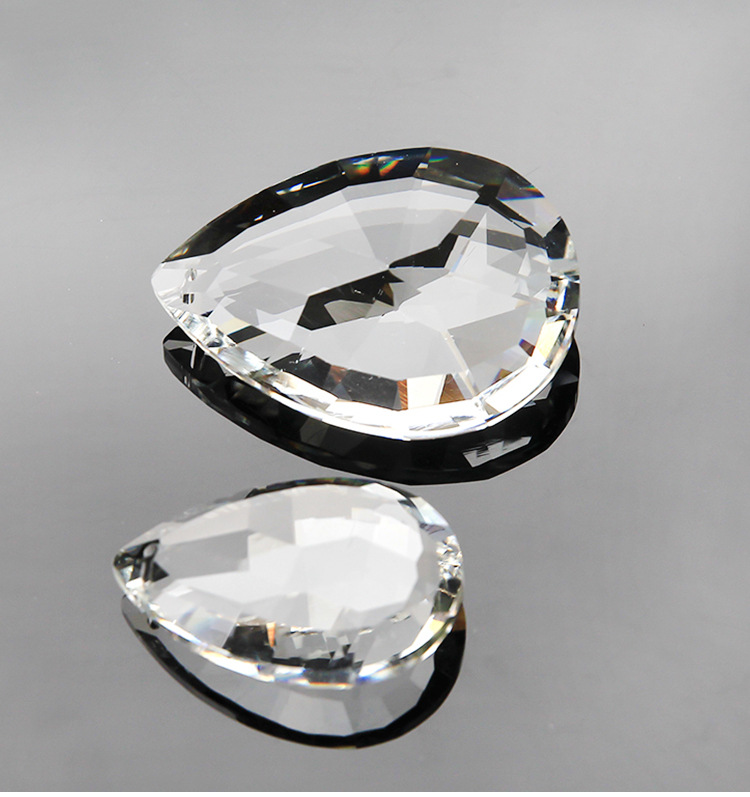 精美抛光水晶灯饰配件单面紫禁花透明水晶灯饰配件厂家批发