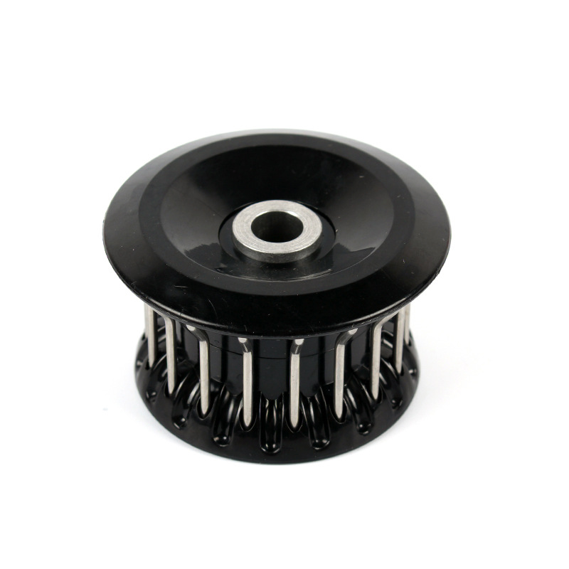 大圆机输纱器轮子九号钢丝轮五星输纱器弘星针织器材